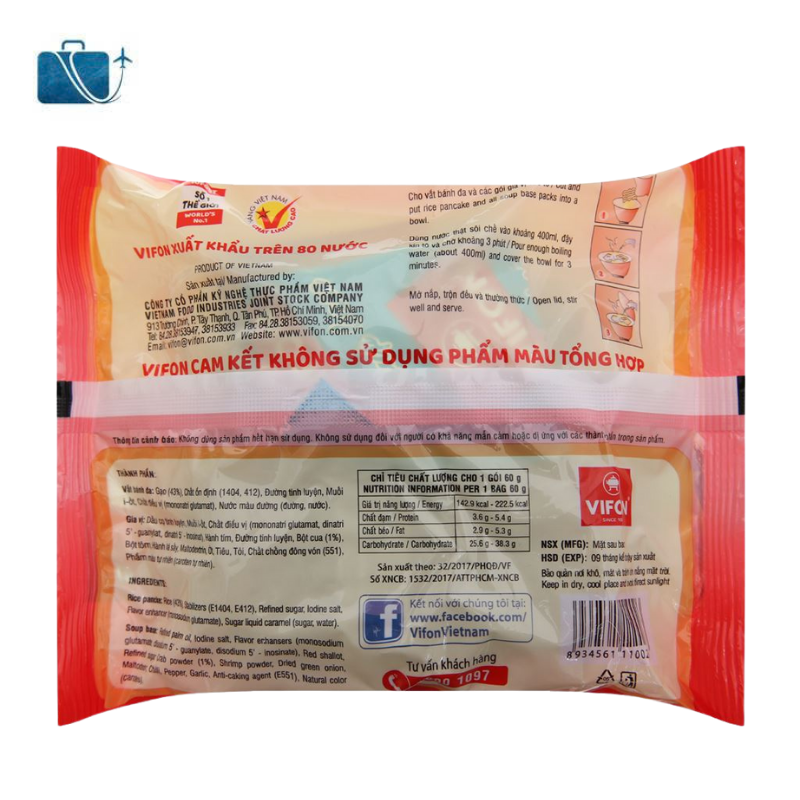 Bánh Đa Cua Vifon Gói 60g 2