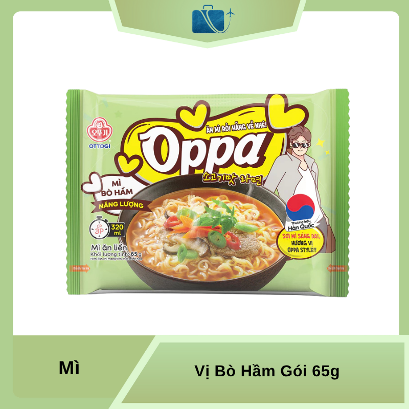 Mì Bò Hầm Hàn Quốc Oppa Gói 65g