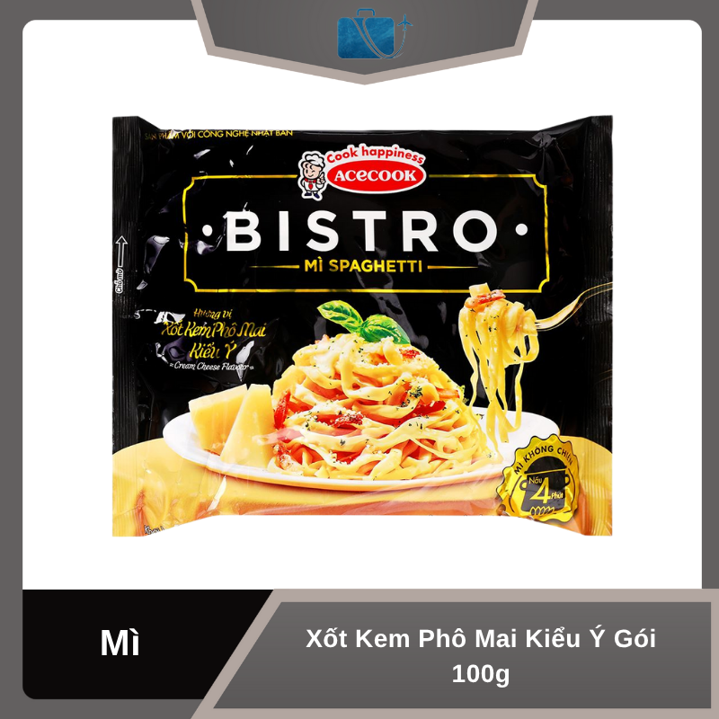 Mì Spaghetti Bistro Xốt Kem Phô Mai Kiểu Ý Gói 100g