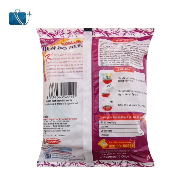 Bún Bò Huế Hằng Nga Gói 73g 2