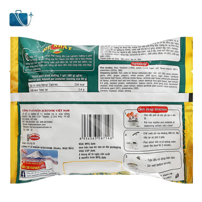 Phở Bò Tái Lăn Đệ Nhất Gói 68g 4