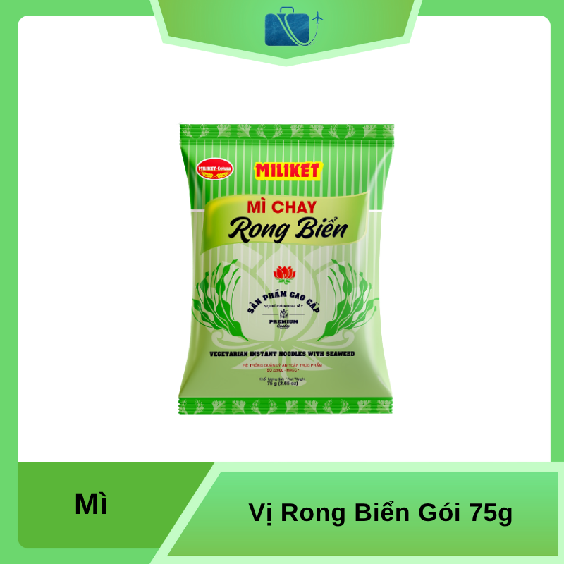 Mì Chay Miliket Rong Biển Gói 75g