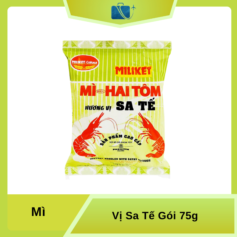 Mì Sa Tế Miliket Hai Tôm Gói 75g