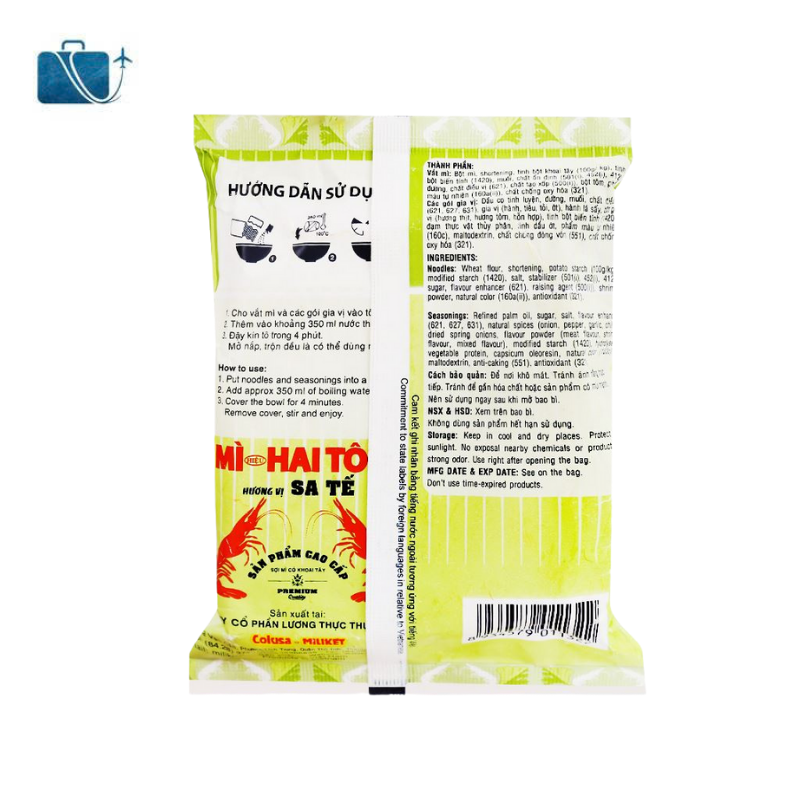 Mì Sa Tế Miliket Hai Tôm Gói 75g 2