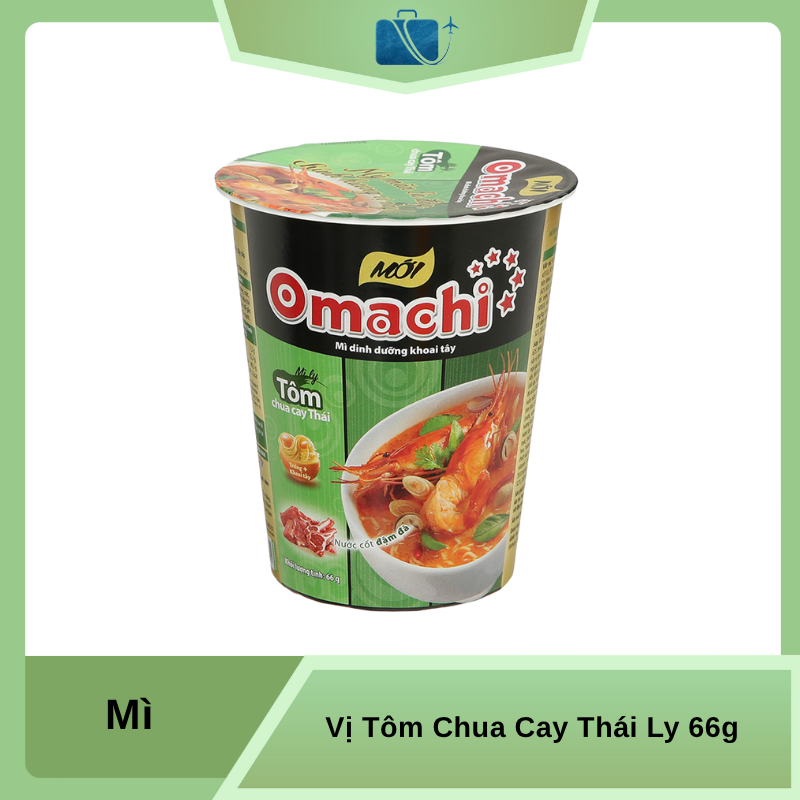 Mì Khoai Tây Omachi Tôm Chua Cay Thái Ly 66g