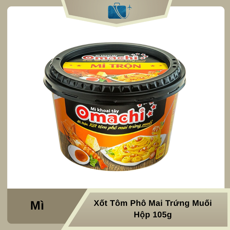 Mì Trộn Omachi Xốt Tôm Phô Mai Trứng Muối Hộp 105g