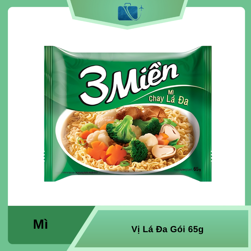 Mì Chay Lá Đa 3 Miền Gói 65g