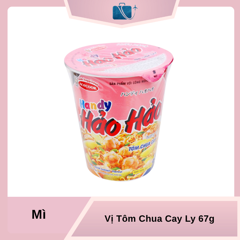 Mì Handy Hảo Hảo Tôm Chua Cay Ly 67g