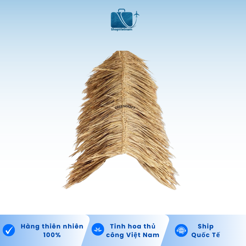 Tấm Mái Cỏ Bàng Trang Trí Quầy Bar, Sân Vườn - Size 1m4