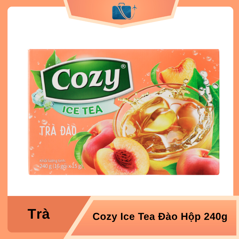 Trà Cozy Ice Tea Hương Đào Hộp 240g