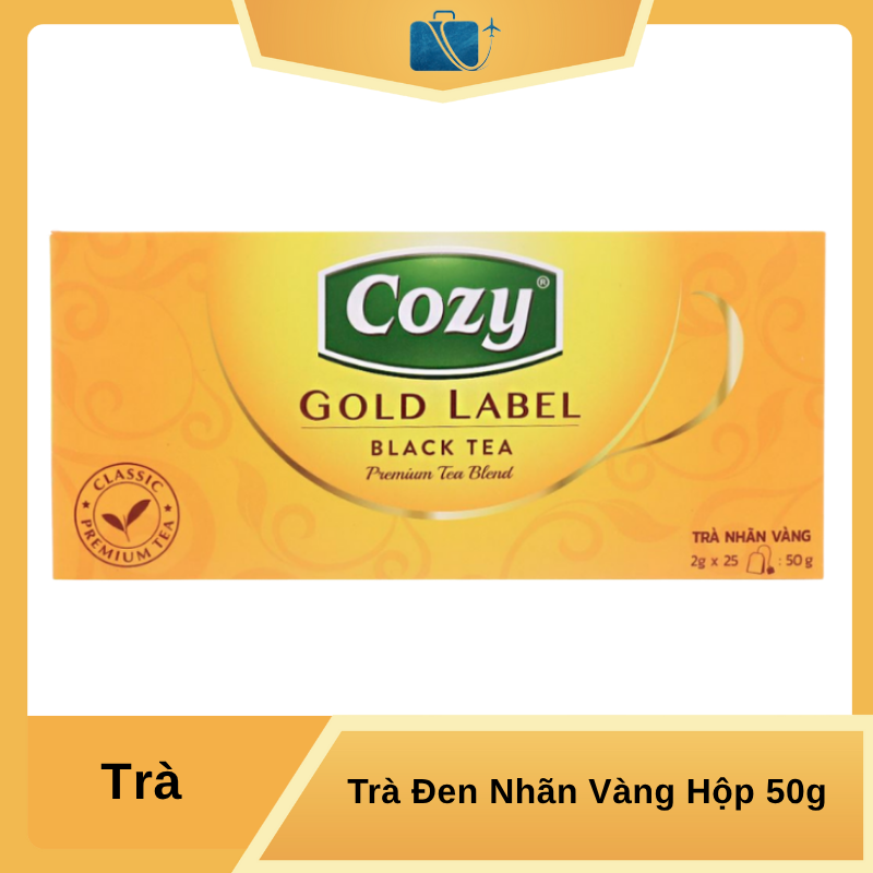 Trà Đen Cozy Nhãn Vàng Hộp 50g