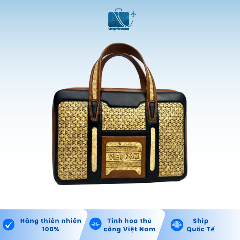 Túi Cỏ Bàng Luxury 11- Màu nâu vàng - Green Craft
