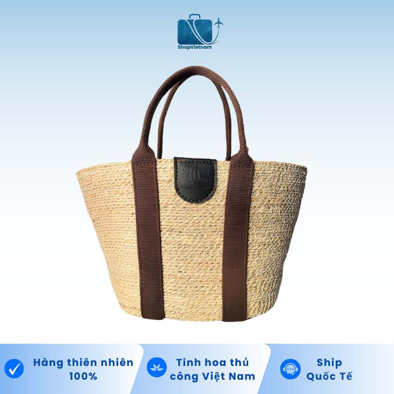 Túi Cói Thời Trang 07 - Không Kéo - Green Craft