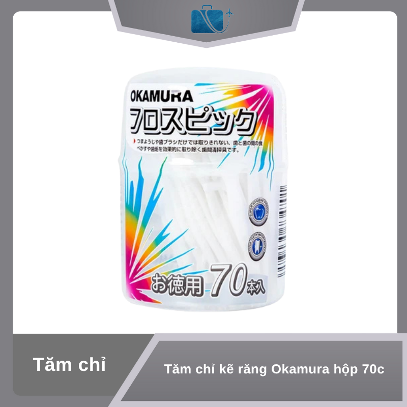 Tăm chỉ kẽ răng Okamura hộp 70 cây