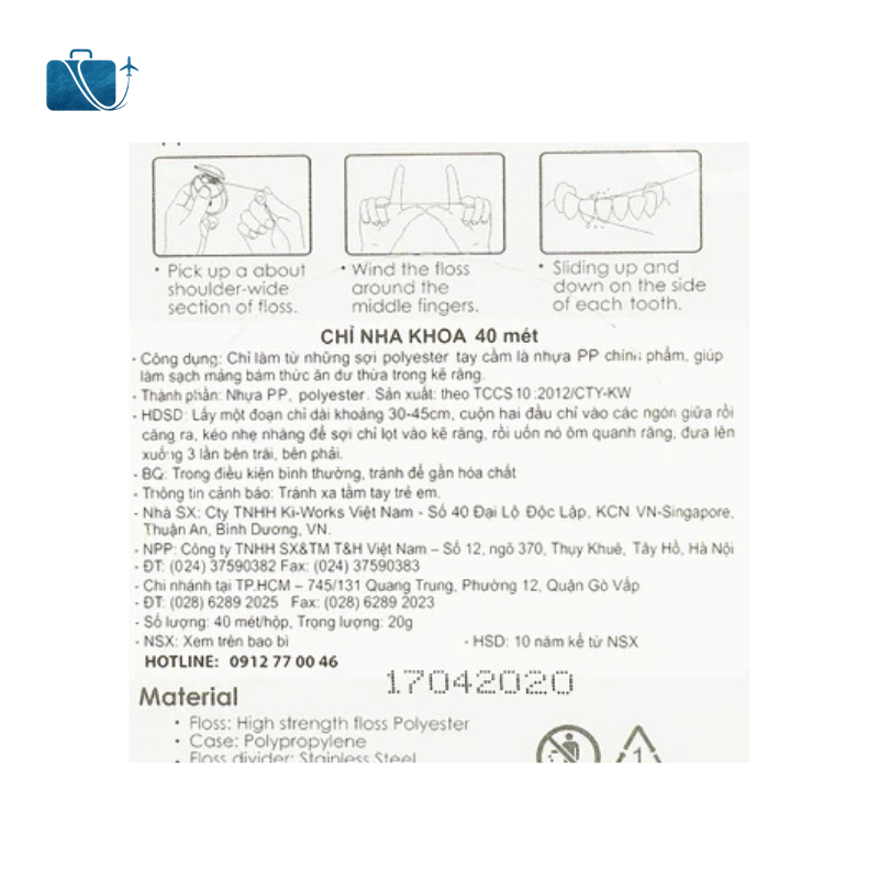 Chỉ Nha Khoa Okamura Asahi Nhật Bản 2