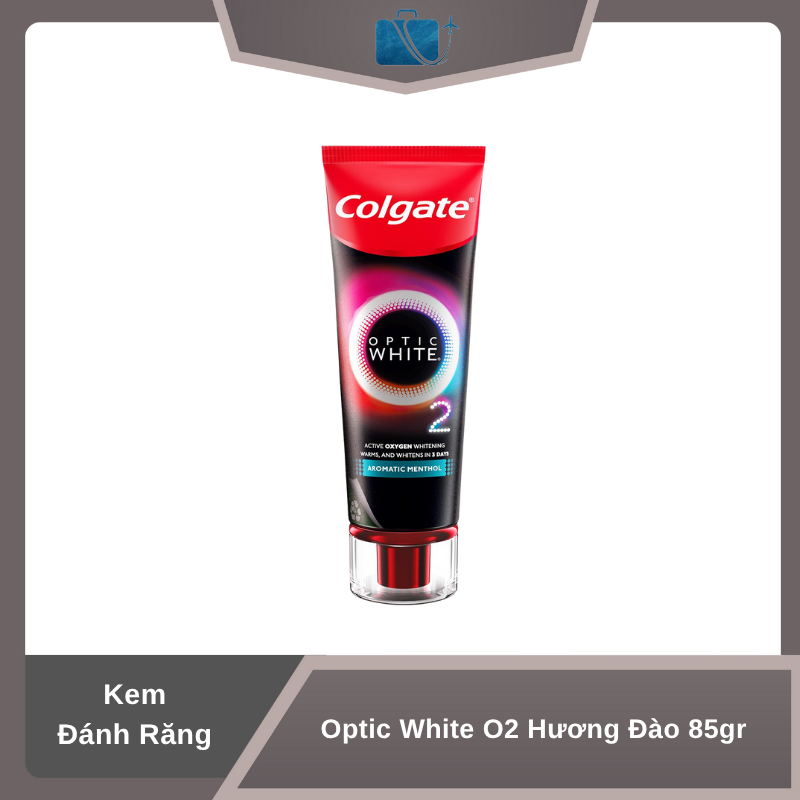 Kem Đánh Răng Colgate Trắng Răng Trong 3 Ngày Optic White O2 Hương Đào 85gr