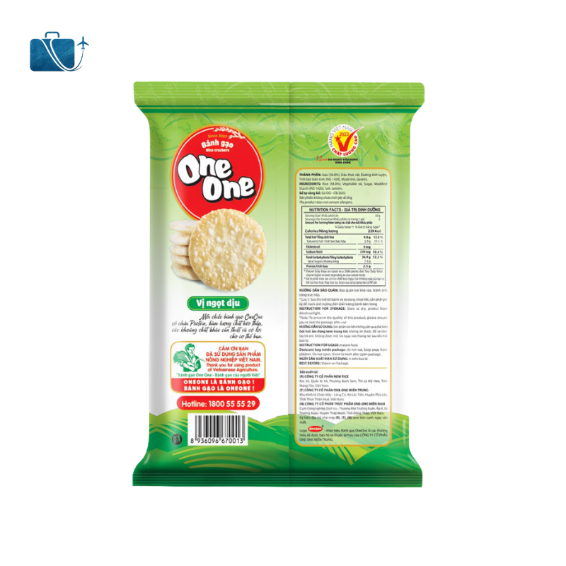 Bánh gạo vị ngọt dịu One One gói 150g 2