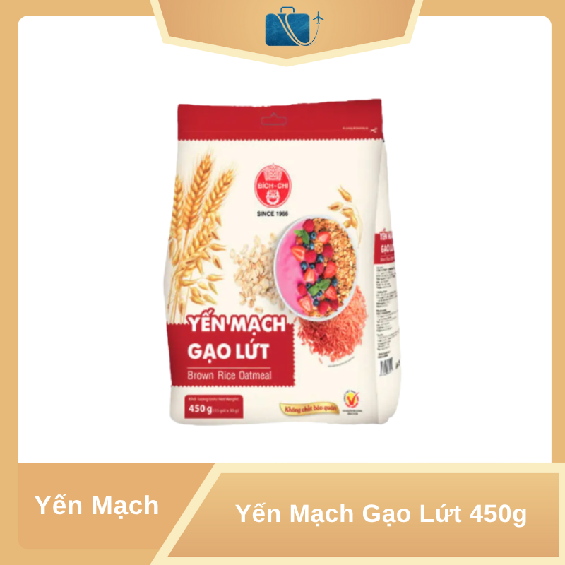 Yến Mạch Gạo Lứt Bích Chi 450g – Bữa Sáng Healthy, Giàu Dinh Dưỡng