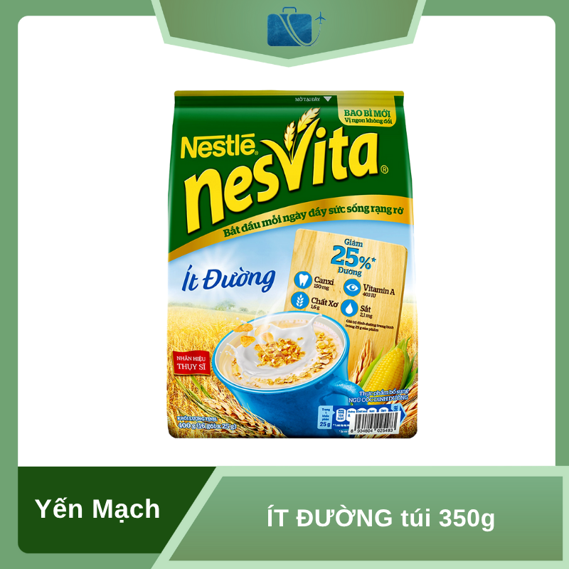 Ngũ cốc dinh dưỡng ÍT ĐƯỜNG NesVita túi 350g