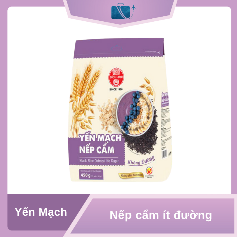 Yến mạch nếp cẩm ít đường