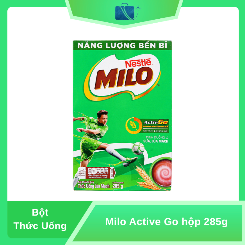 Bột thức uống lúa mạch Milo Active Go hộp 285g