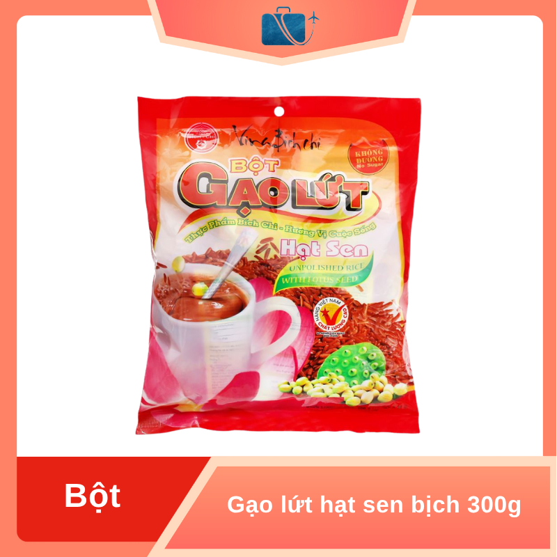 Bột gạo lứt hạt sen Bích Chi bịch 300g