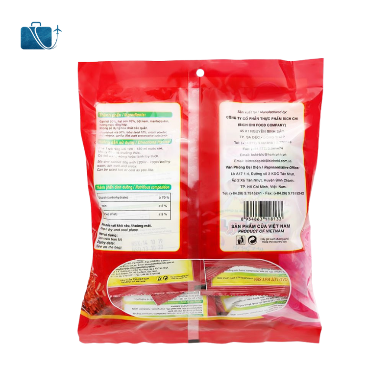 Bột gạo lứt hạt sen Bích Chi bịch 300g 2