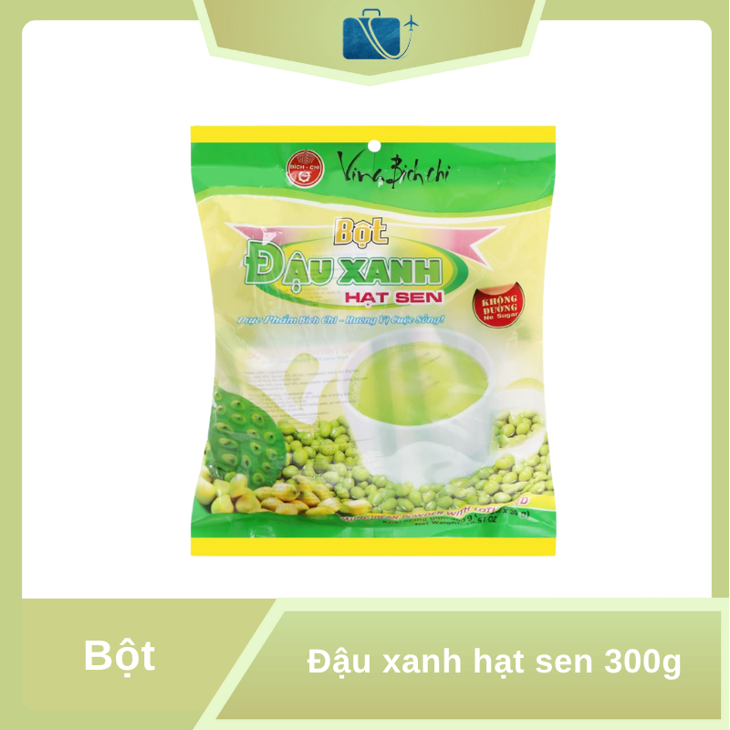 Bột đậu xanh hạt sen không đường Bích Chi bịch 300g
