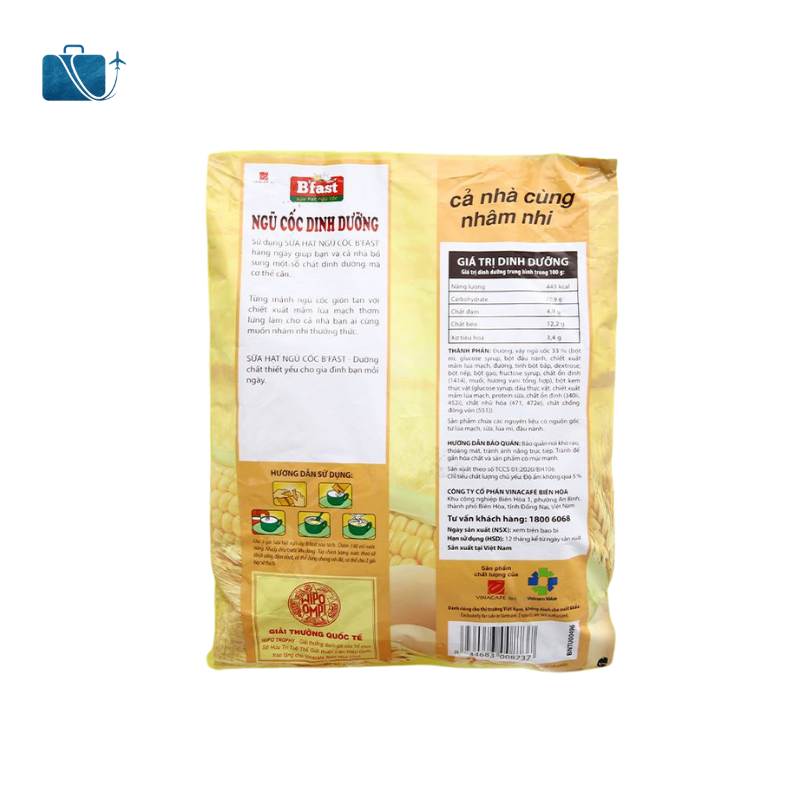 Ngũ cốc dinh dưỡng VinaCafé B'fast bịch 500g 2