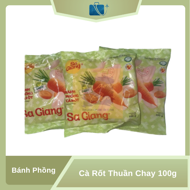Bánh Phồng Cà Rốt Thuần Chay Sa Giang 100g