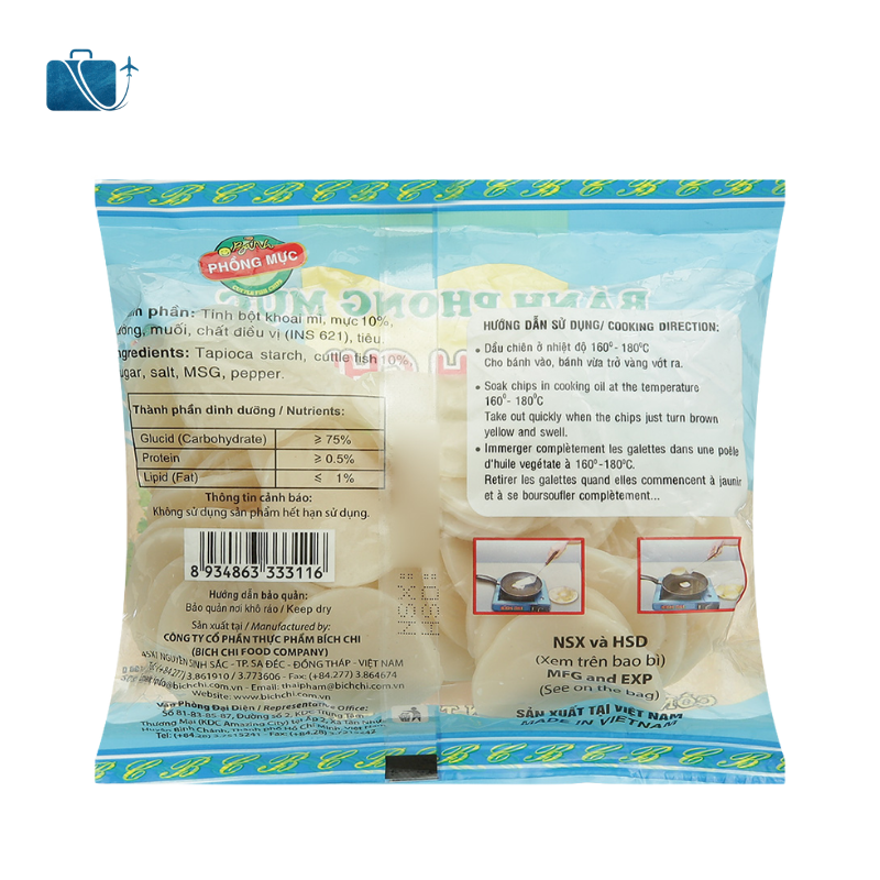 Bánh phồng mực Bích Chi 100g 3