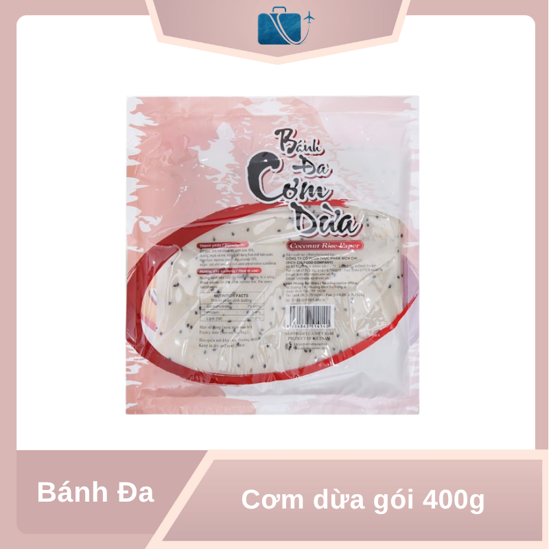 Bánh đa cơm dừa Bích Chi gói 400g