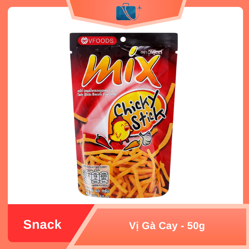 Bánh Que Mix Hương Vị Gà Cay Gói 50g