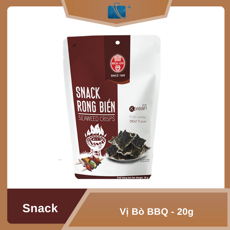 Snack Rong Biển Vị Bò BBQ Bích Chi 20g