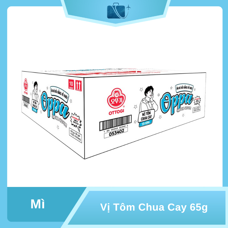 Thùng 30 Gói Mì Oppa Tôm Chua Cay Ottogi 65g