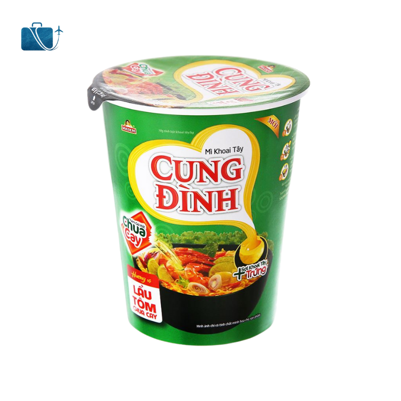 Thùng 24 Ly Mì Khoai Tây Cung Đình Lẩu Tôm Chua Cay 65g 2