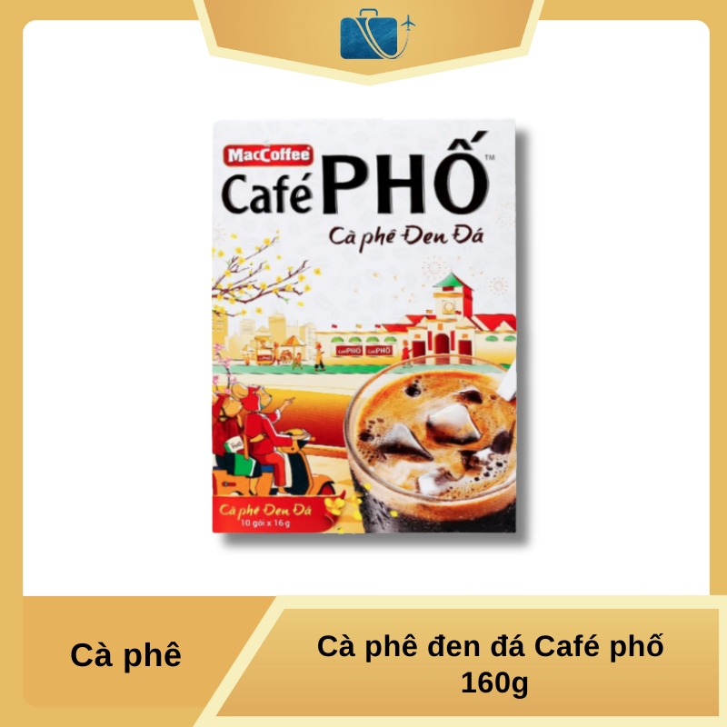 Cà phê đen đá MacCoffee Café Phố 160g