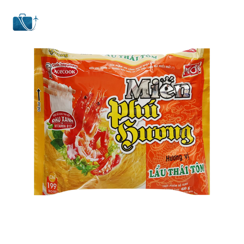 Thùng 24 Gói Miến Phú Hương Lẩu Thái Tôm 60g 2