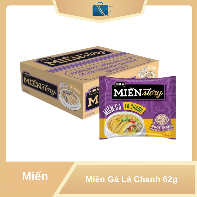 Thùng 24 Gói Miến Story Chin-su Gà Lá Chanh 62g