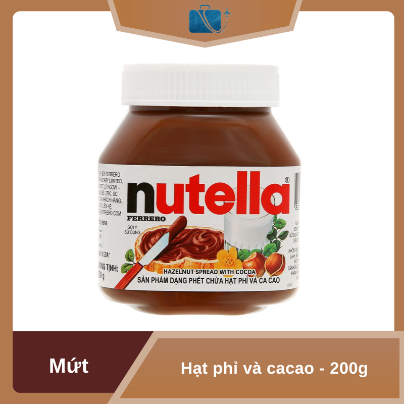 Mứt Hạt Phỉ Và Cacao Nutella Hũ 200g