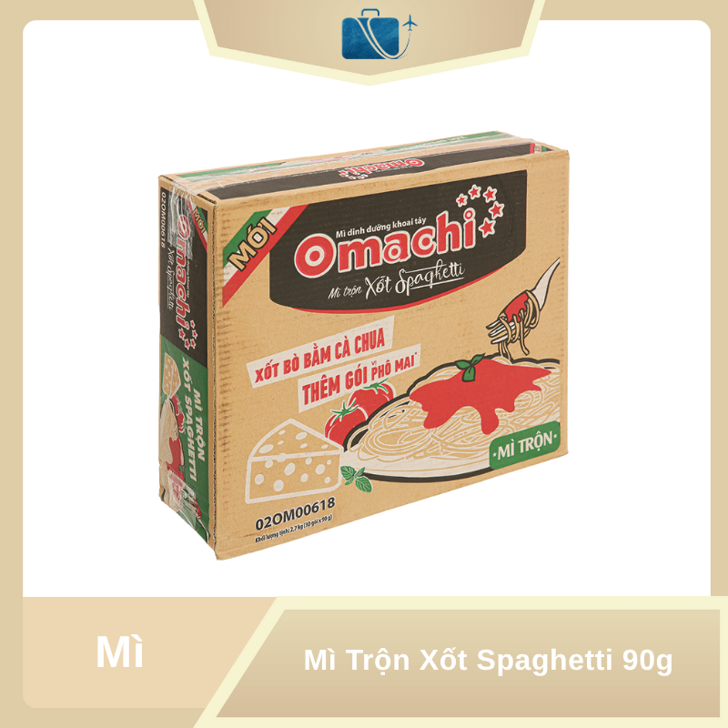 Thùng 30 Gói Mì Trộn Omachi Xốt Spaghetti 90g