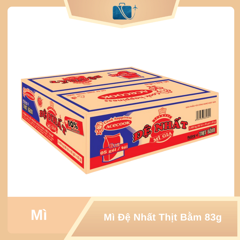 Thùng 30 Gói Mì Đệ Nhất Thịt Bằm 83g