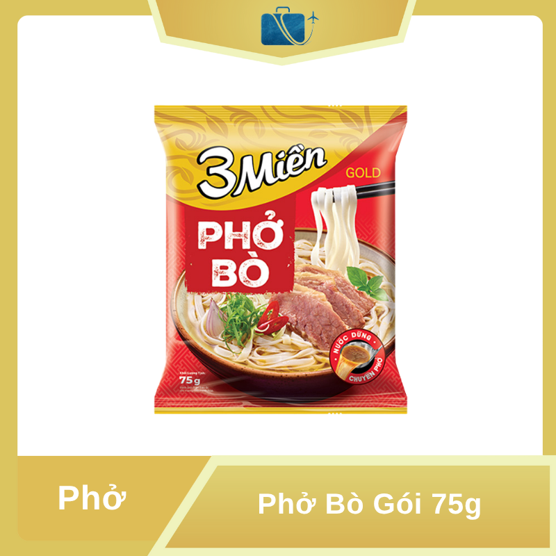 Phở Bò 3 Miền Gold Gói 75g