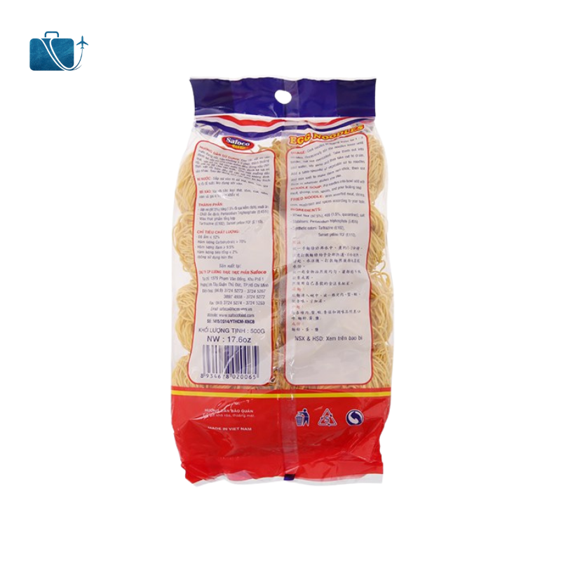 Mì Trứng Sợi Nhỏ Safoco 500g 2