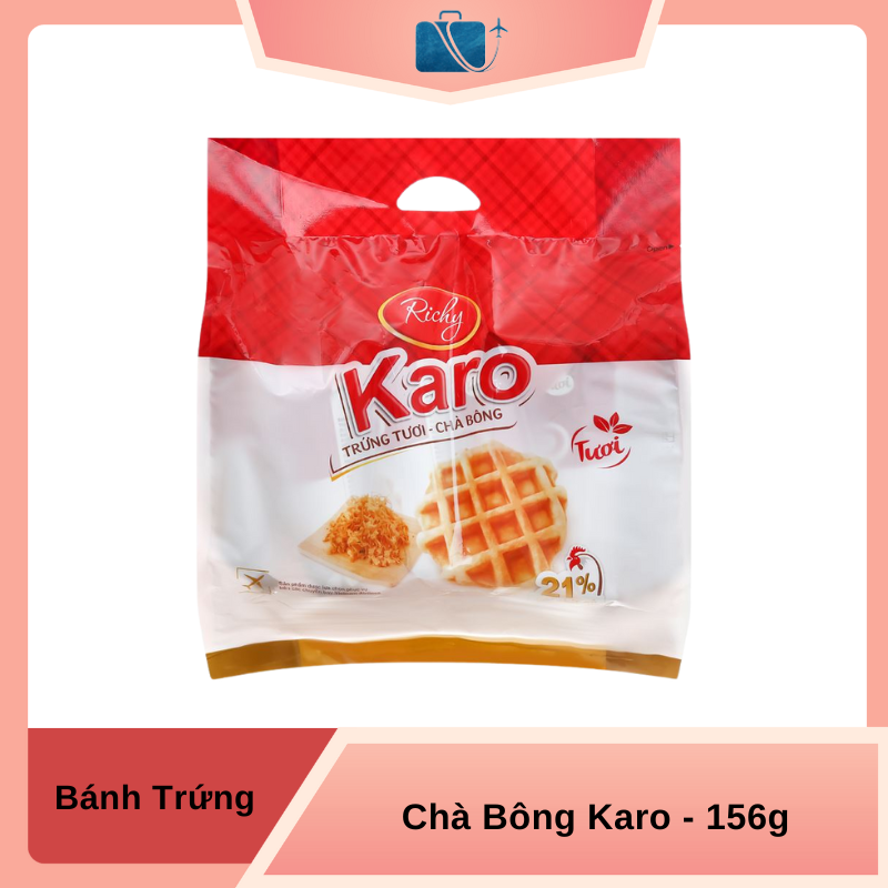 Bánh Trứng Tươi Chà Bông Karo Richy Túi 156g