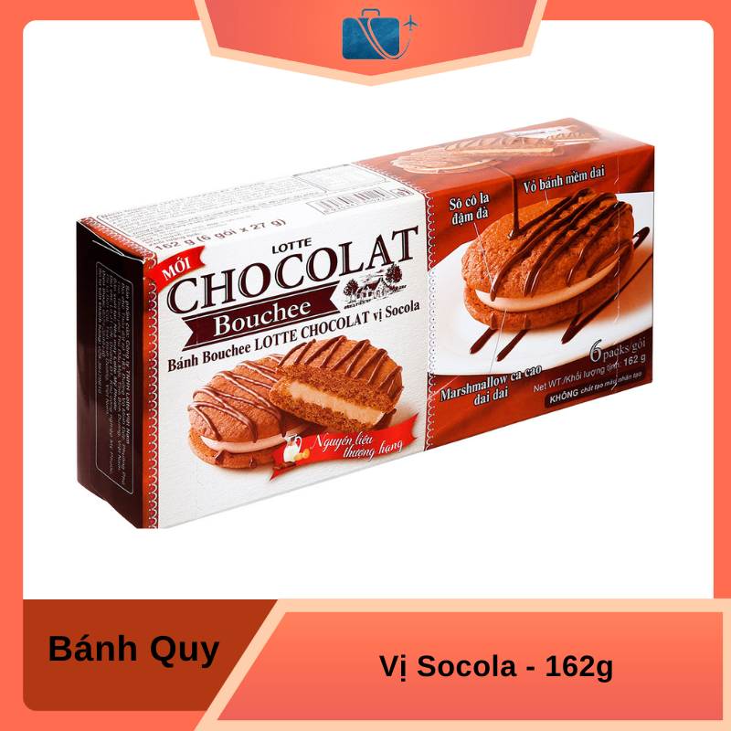 Bánh Bouchee Lotte Chocolat – Hộp 6 Cái 162g 