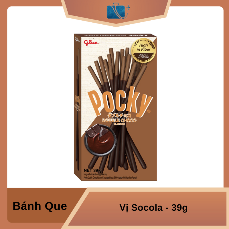 Bánh Que Socola Glico Pocky Double Choco 39g