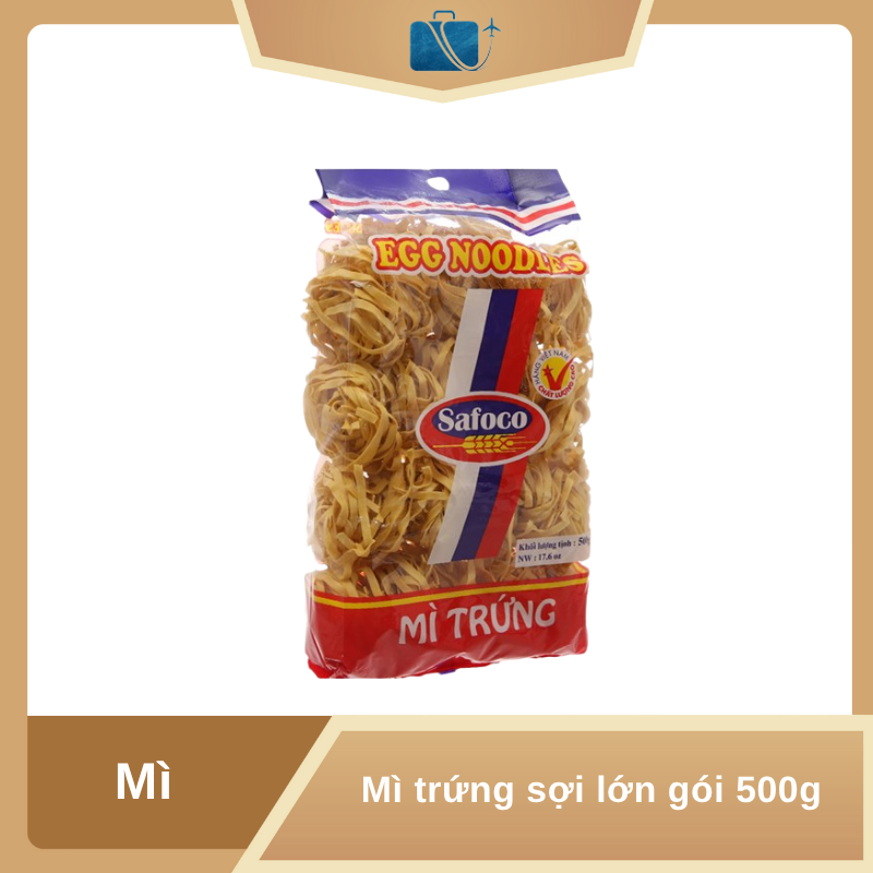 Mì trứng sợi lớn Safoco gói 500g