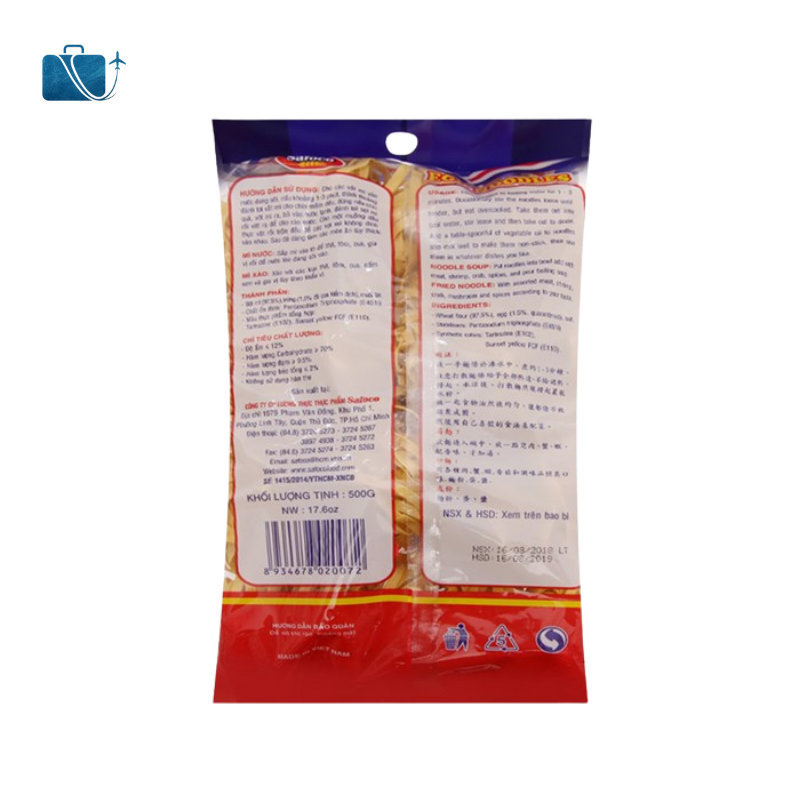 Mì trứng sợi lớn Safoco gói 500g 2