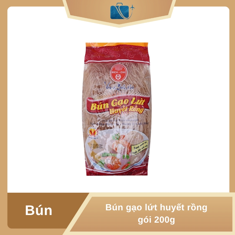 Bún gạo lứt huyết rồng Bích Chi gói 200g